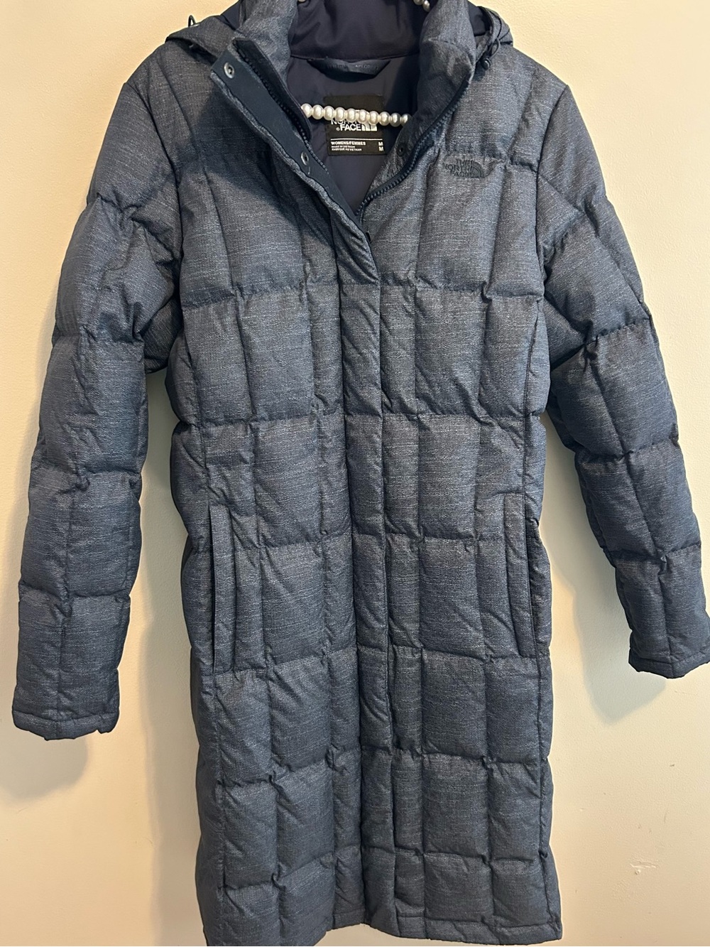The North Face Metropolis Parka Womens Medium M Gray Goose Down Puffer Coat Long
